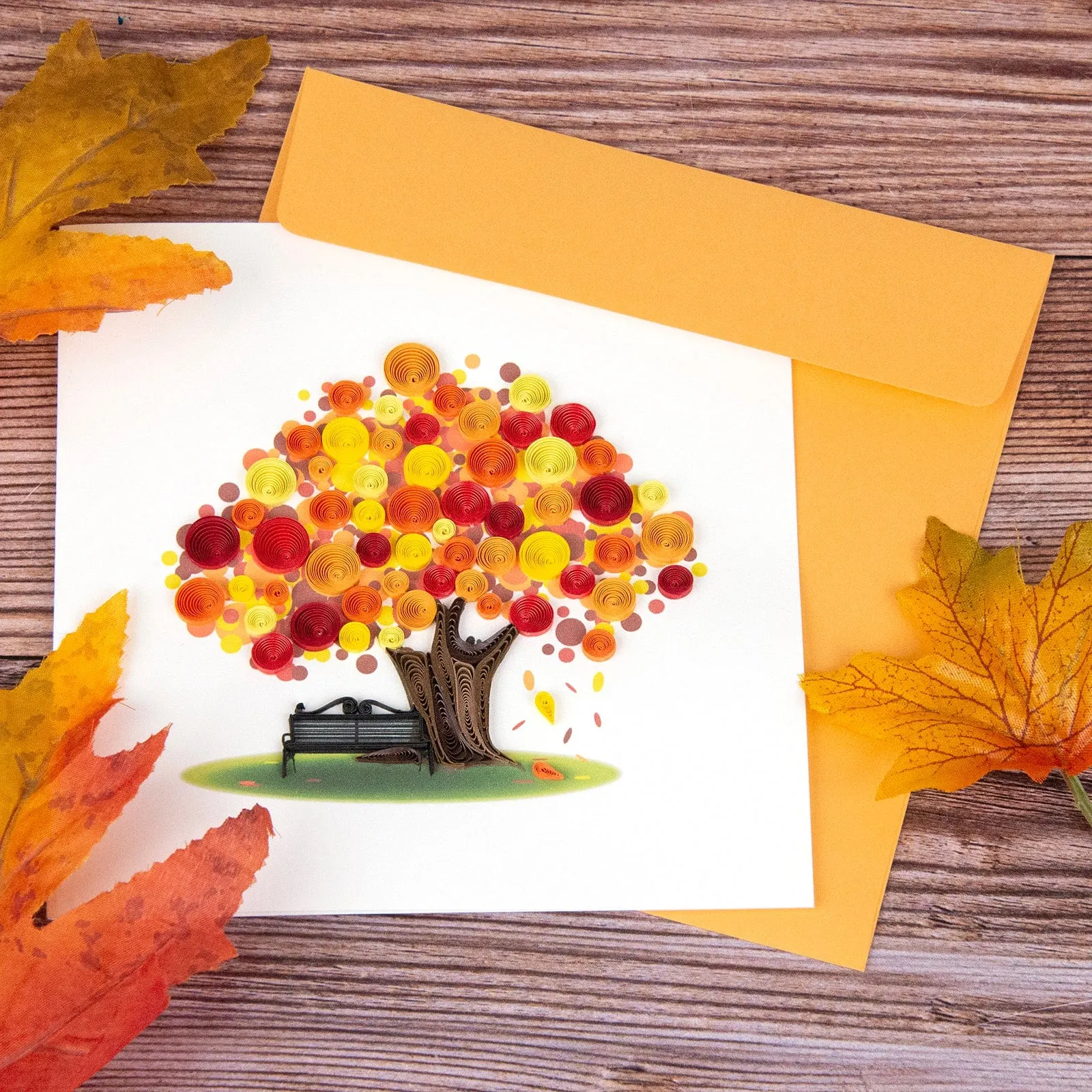 Quilled Autumn Tree Greeting Card
