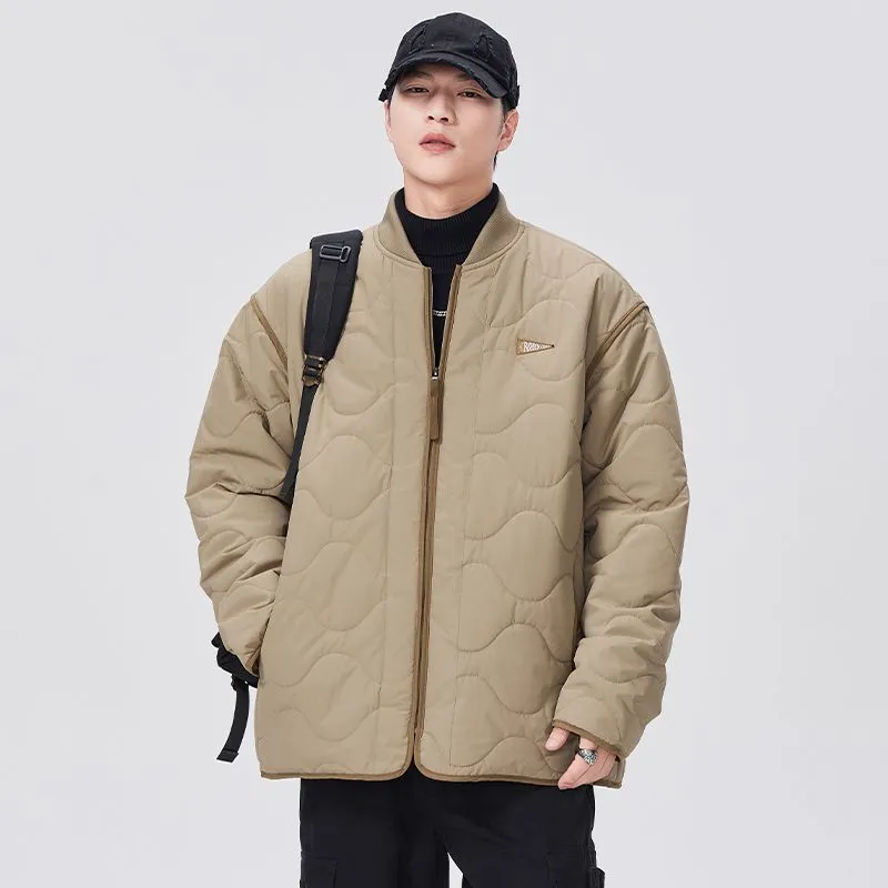 Quilted Patchwork Puffer Jacket with a Stylish Design