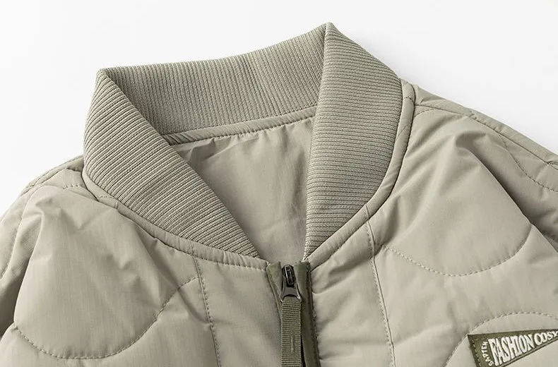 Quilted Patchwork Puffer Jacket with a Stylish Design