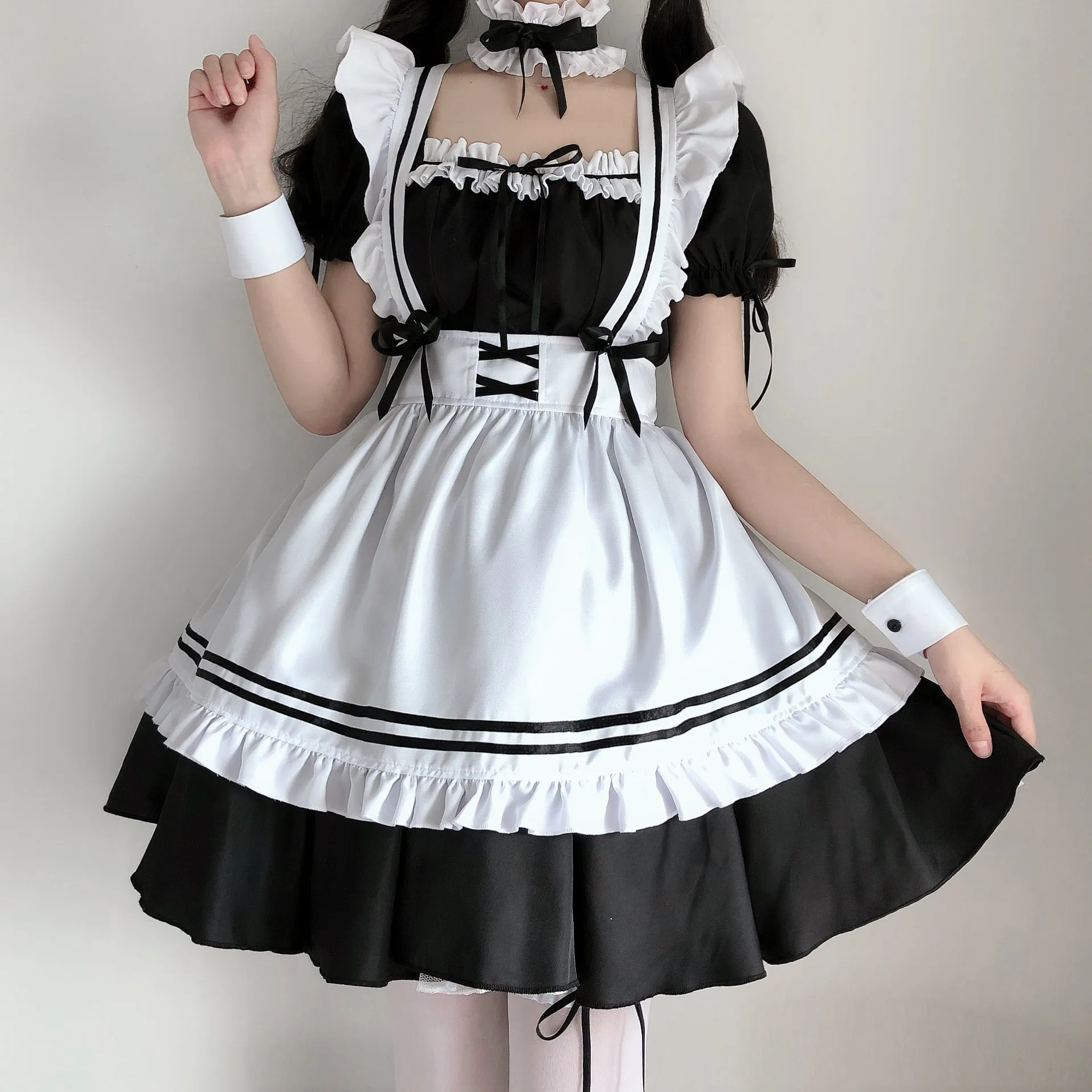 "CUTE LOLITA BLACK WHITE" MAID OUTFIT N010802