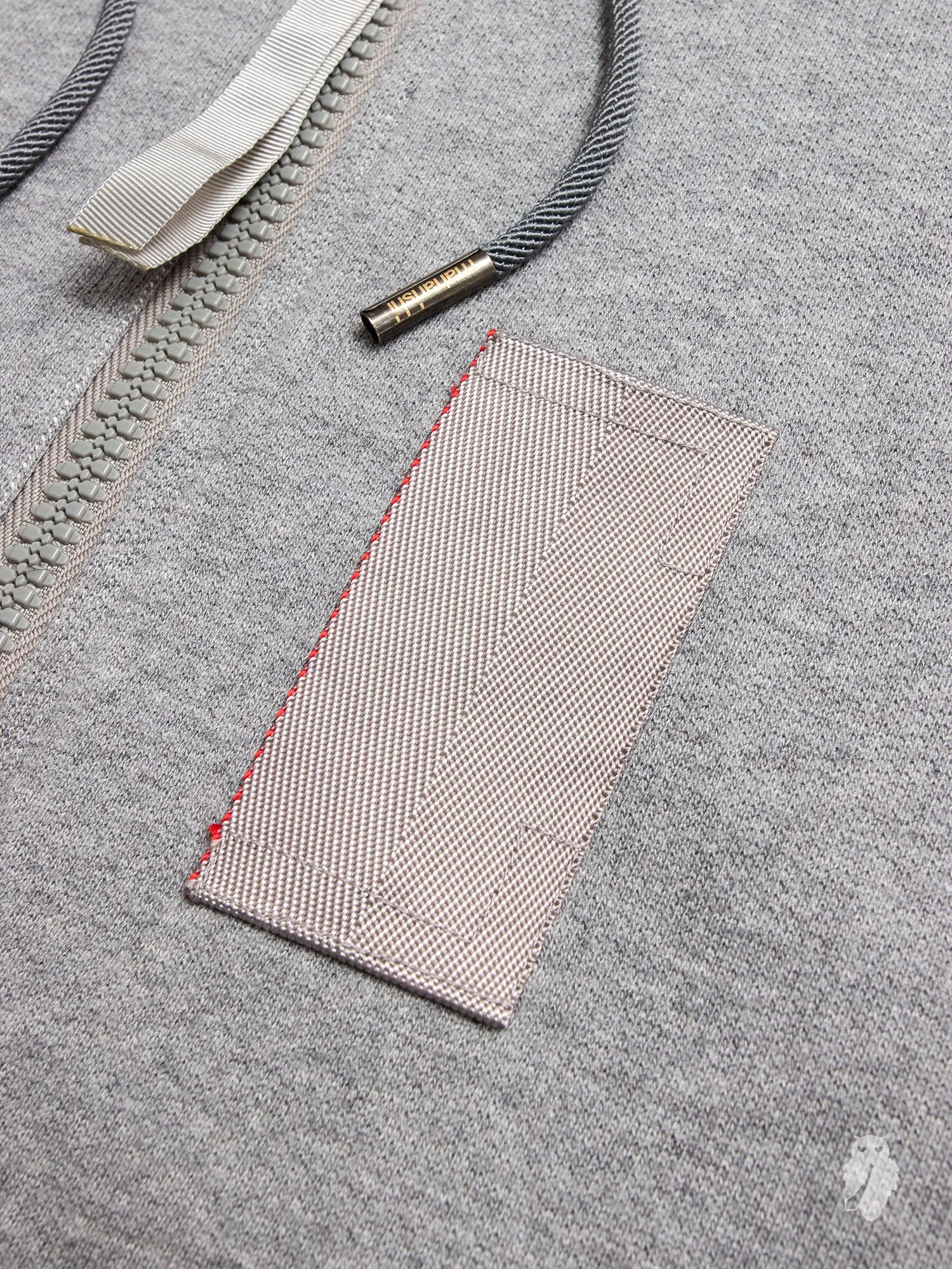 "Ghost" Zip Hoodie in Marled Grey