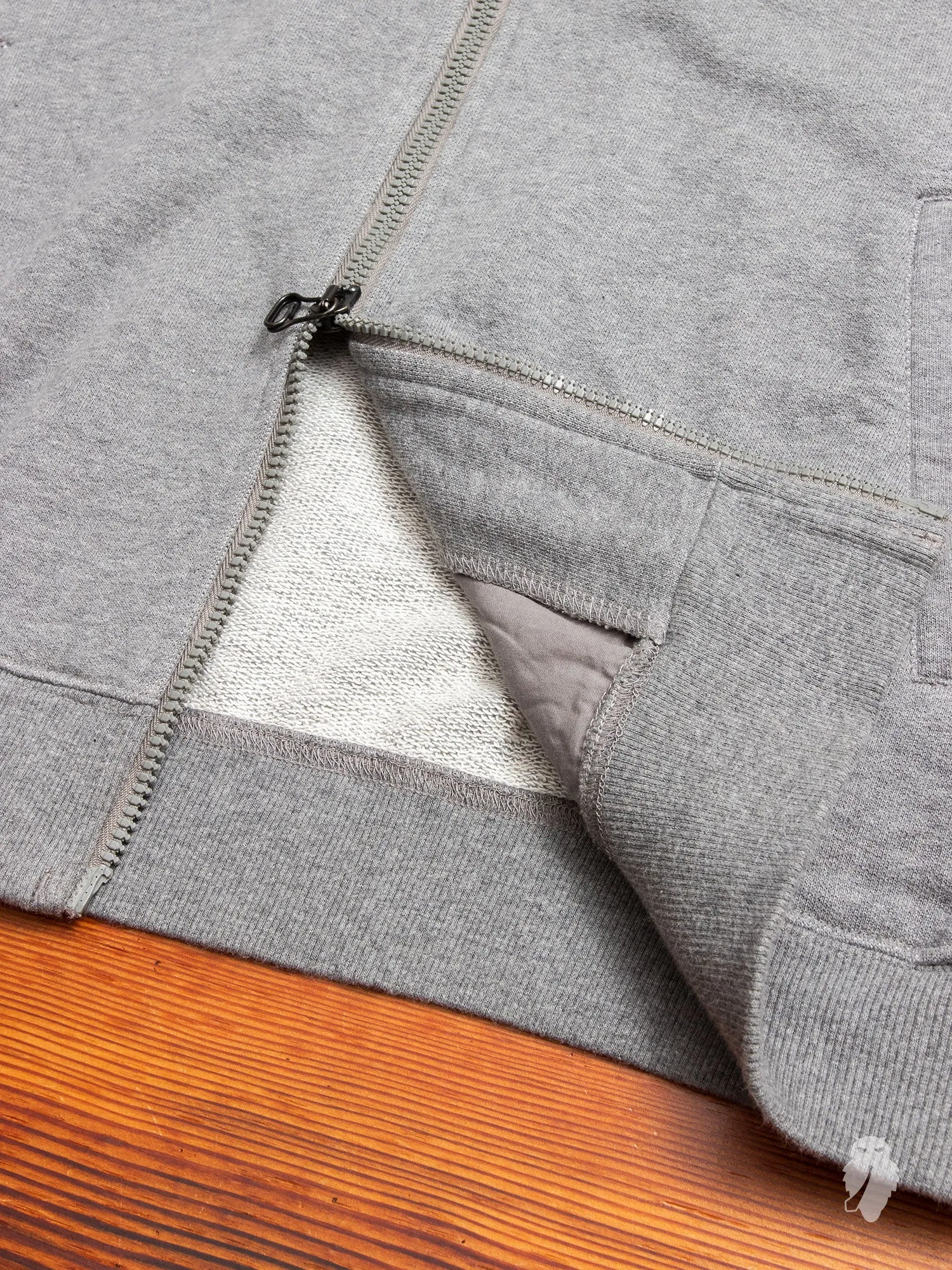 "Ghost" Zip Hoodie in Marled Grey