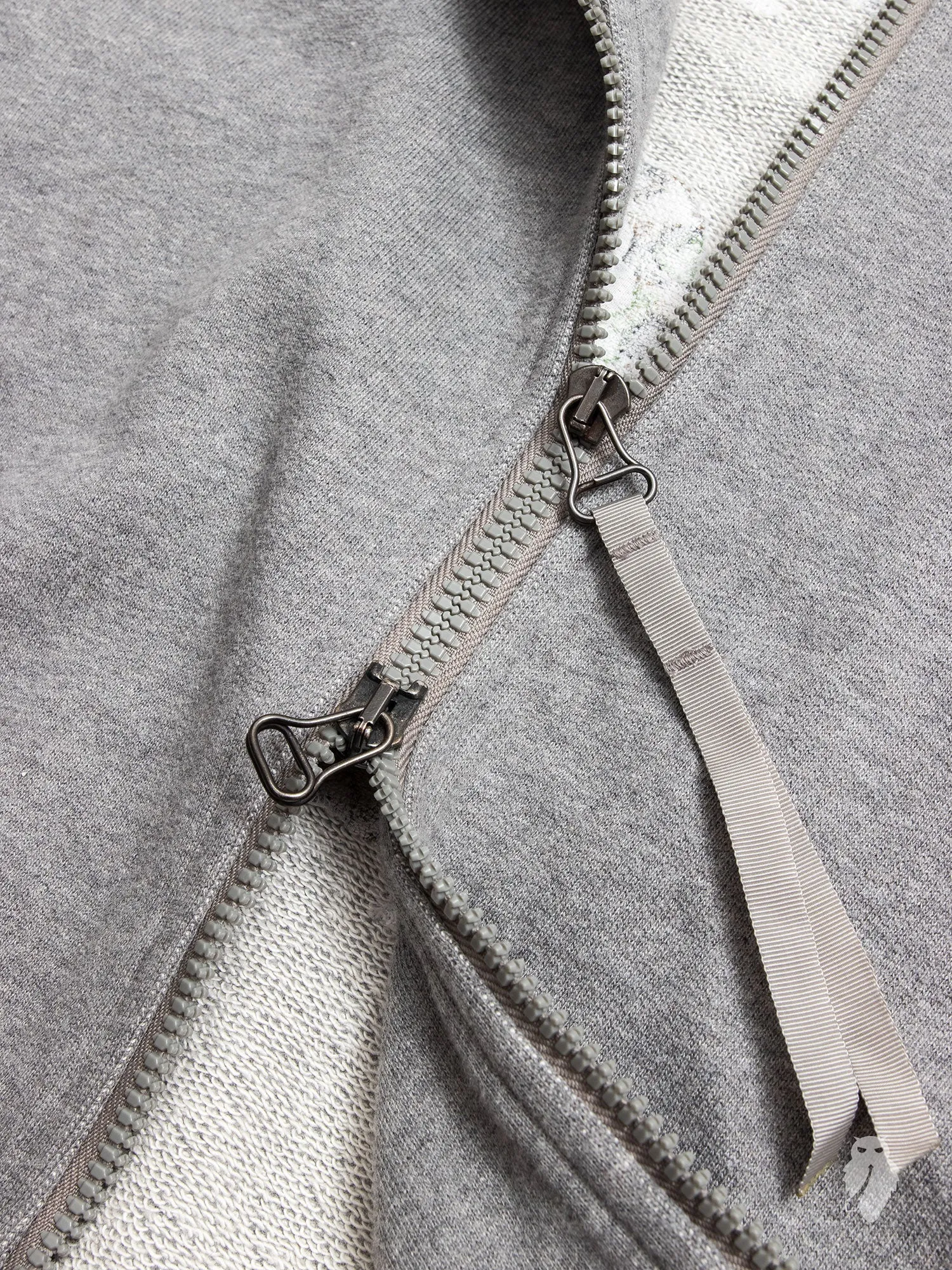 "Ghost" Zip Hoodie in Marled Grey