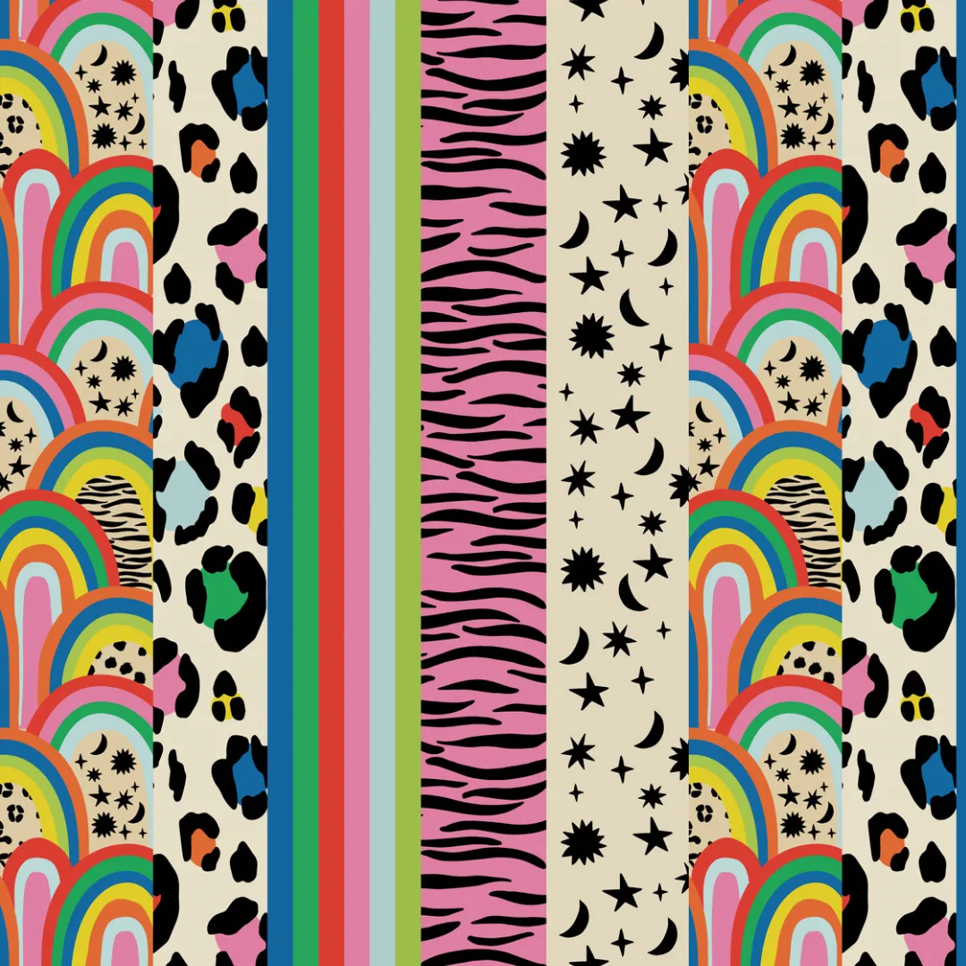 Rainbow Stripes Circle Skirt