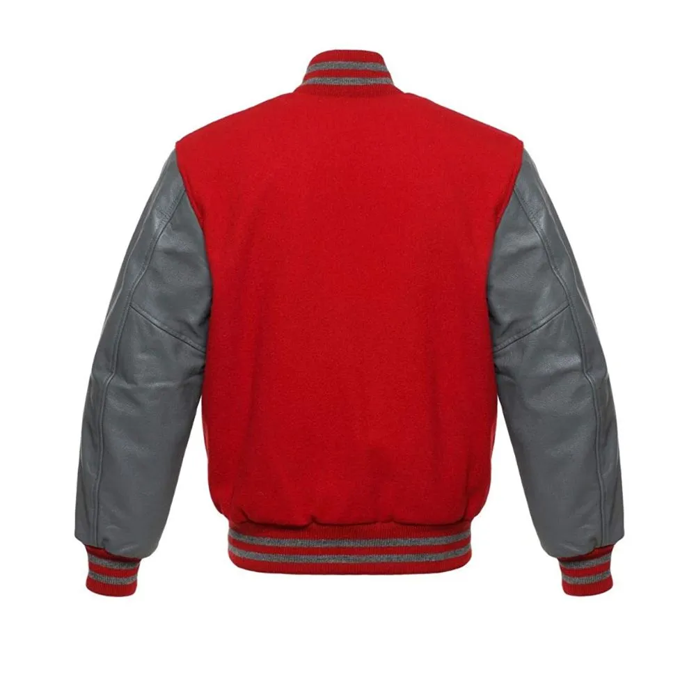 Red and Grey Varsity Jacket