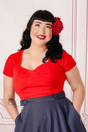 Red Tammy Twisted Top