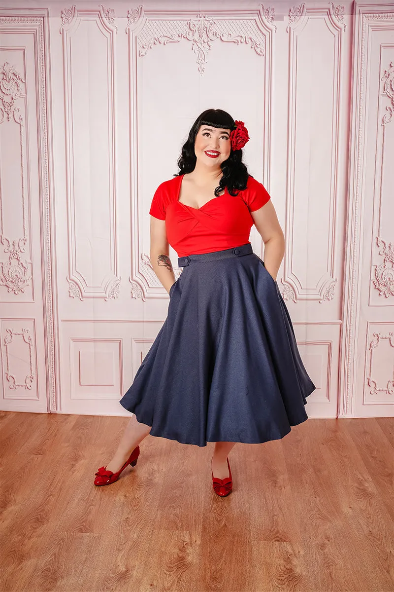 Red Tammy Twisted Top
