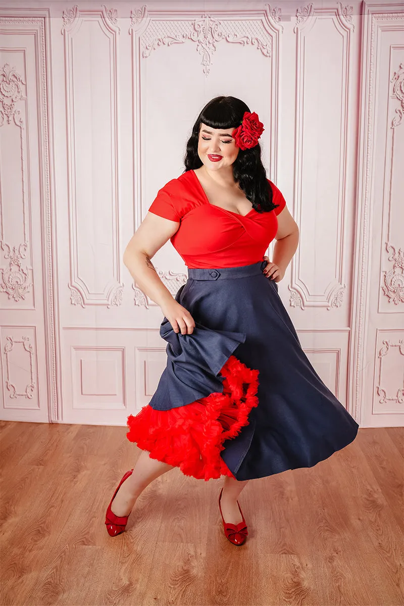 Red Tammy Twisted Top