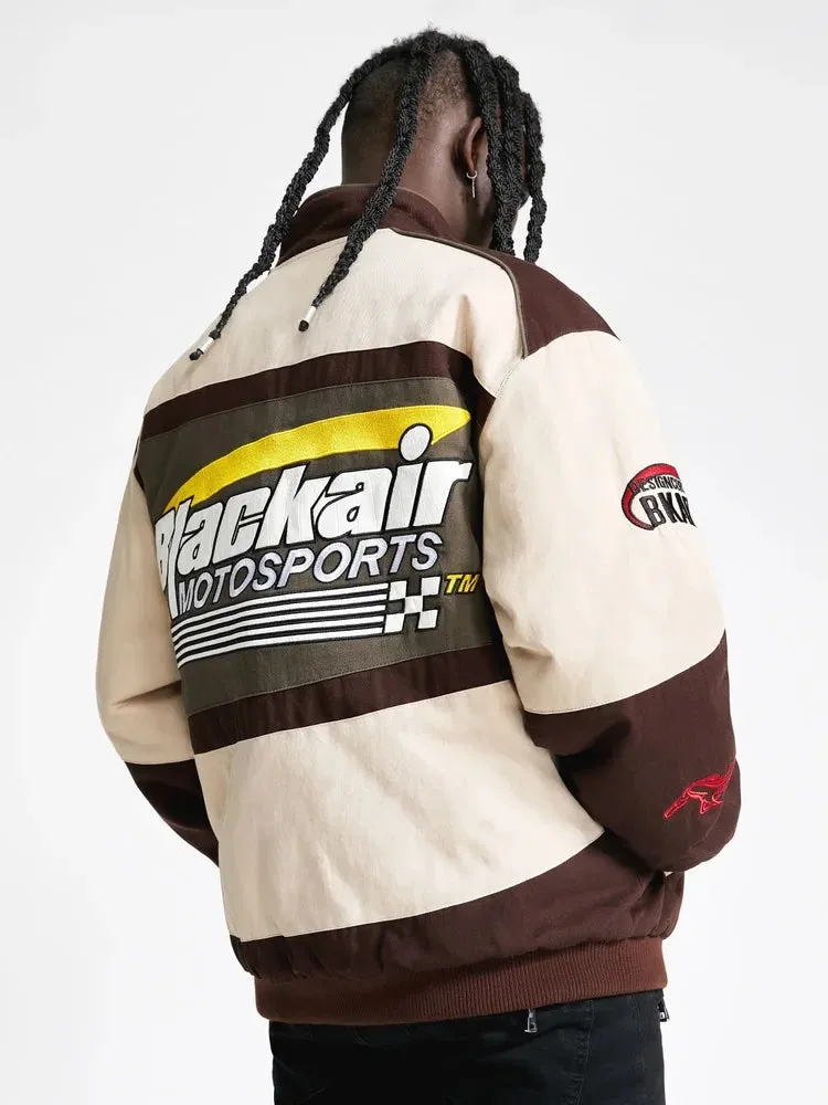 Retro Style Quilted Racing Jacket