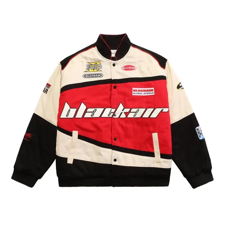 Retro Style Quilted Racing Jacket