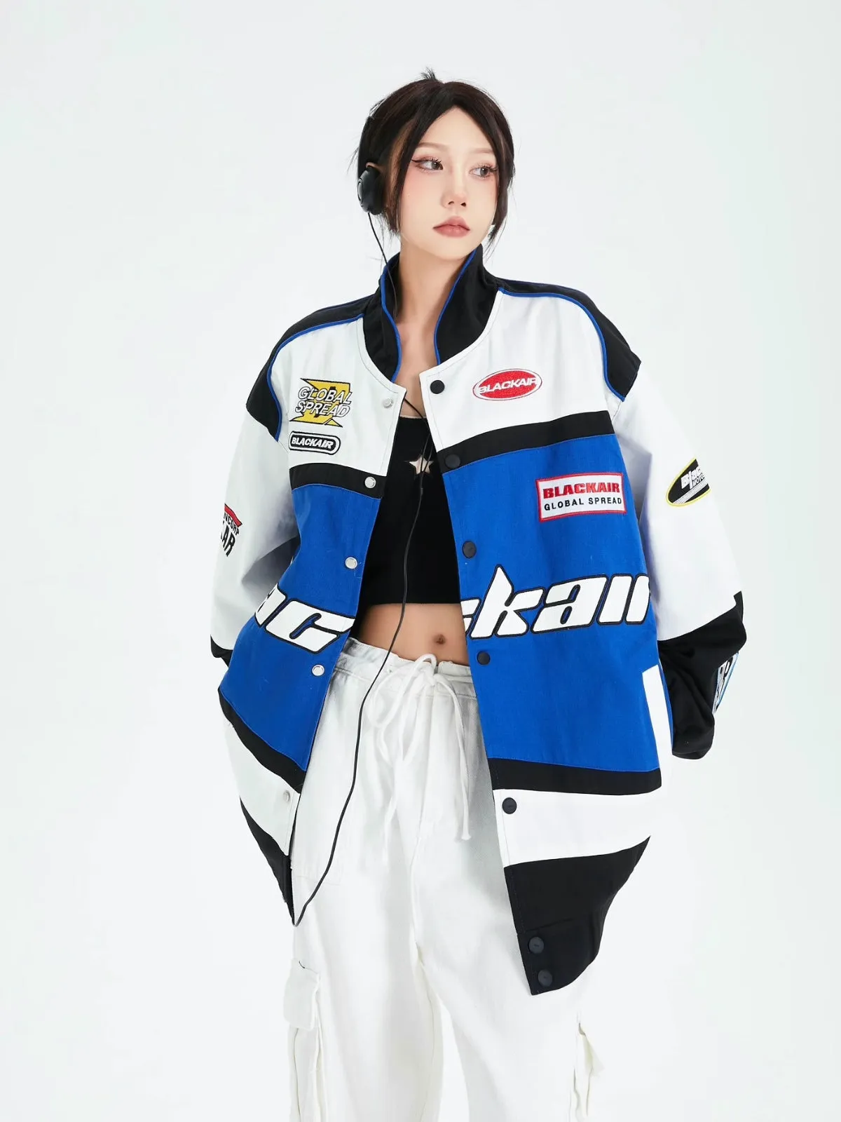Retro Style Quilted Racing Jacket