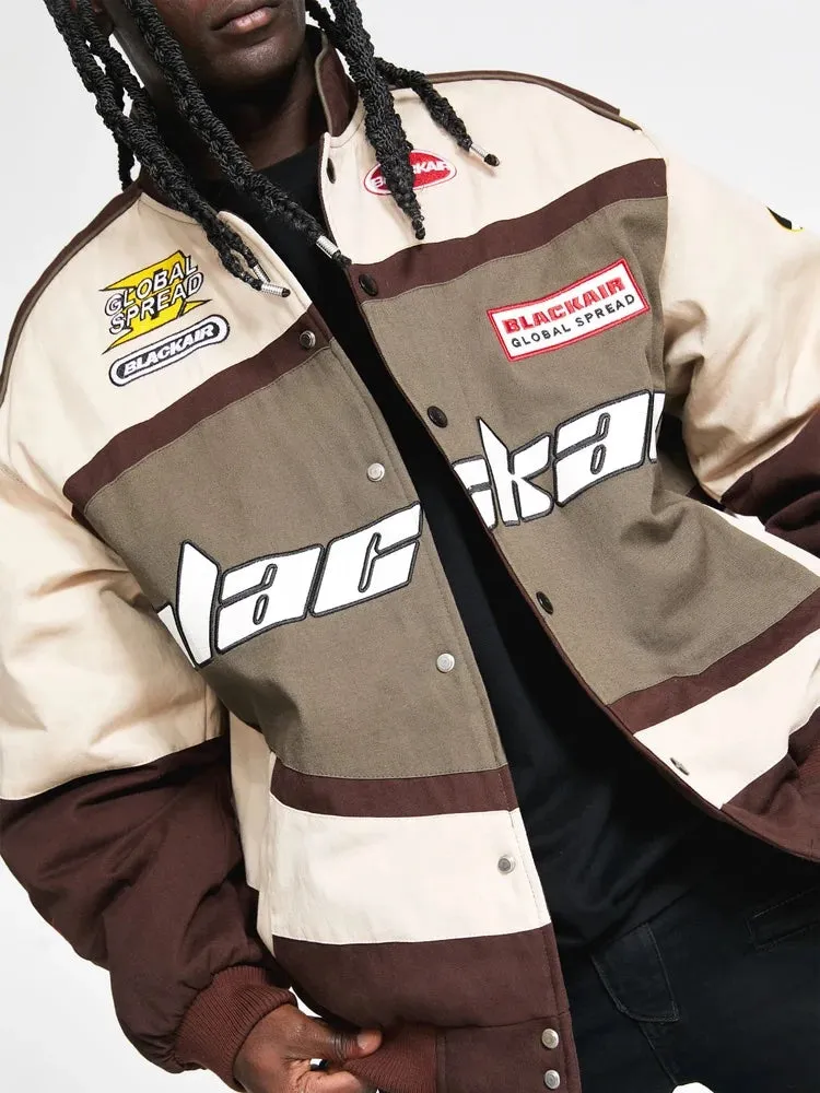 Retro Style Quilted Racing Jacket