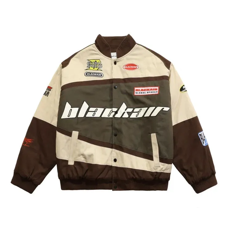 Retro Style Quilted Racing Jacket
