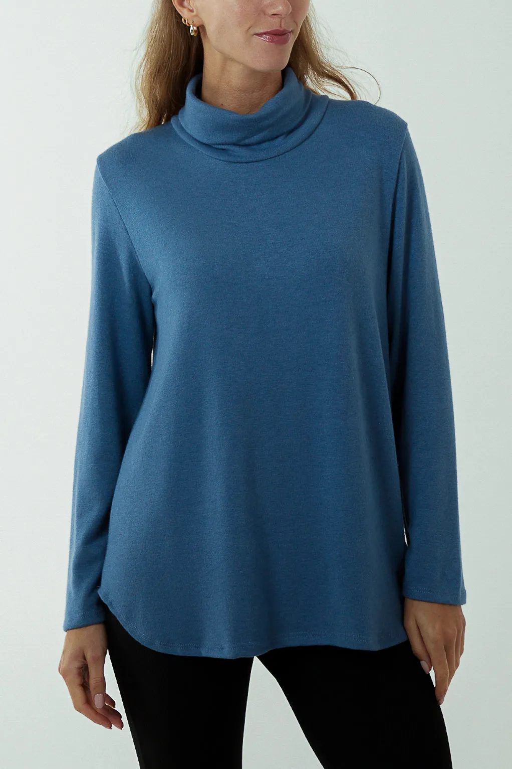 Roll Neck Fine Knit Jumper