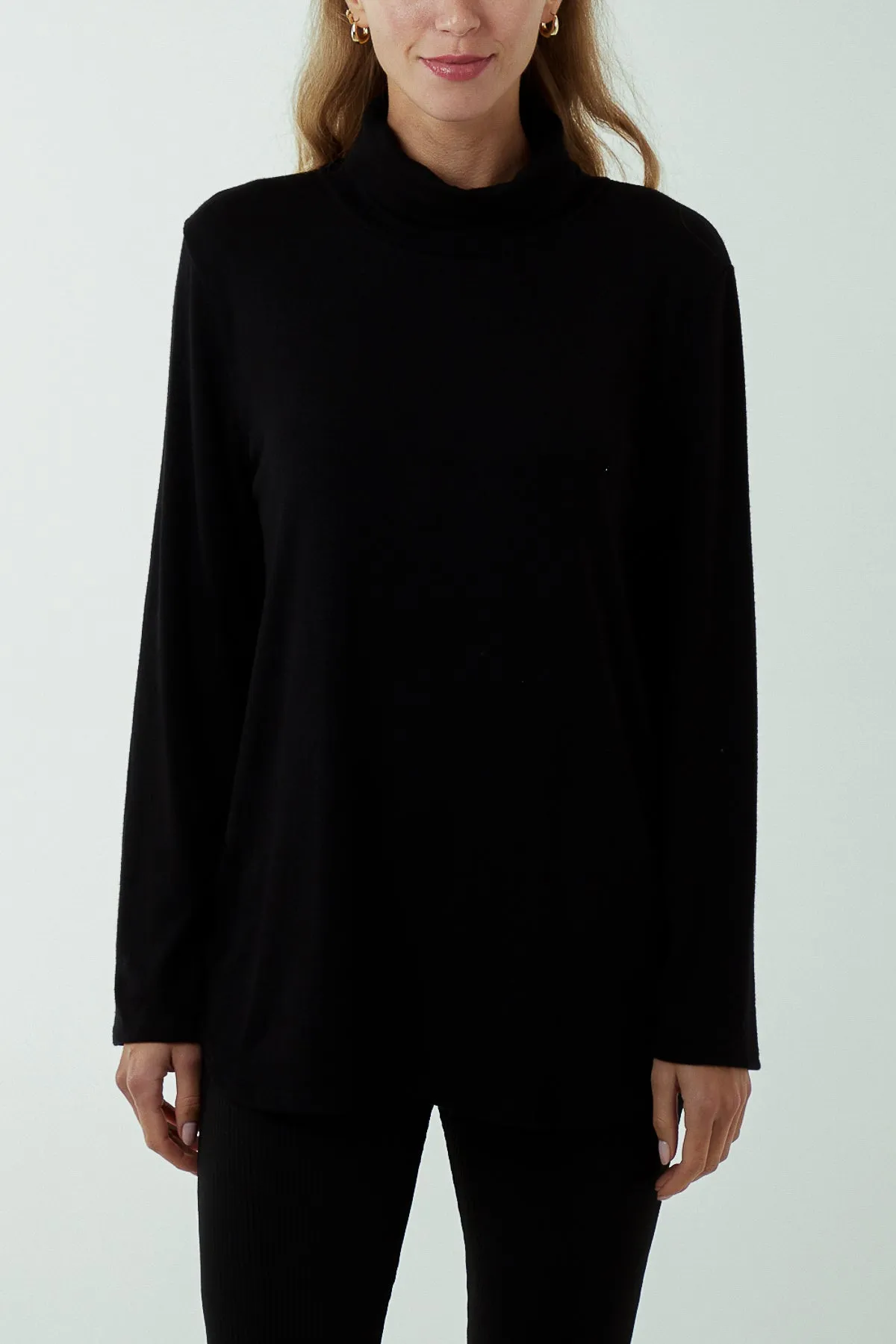 Roll Neck Fine Knit Jumper