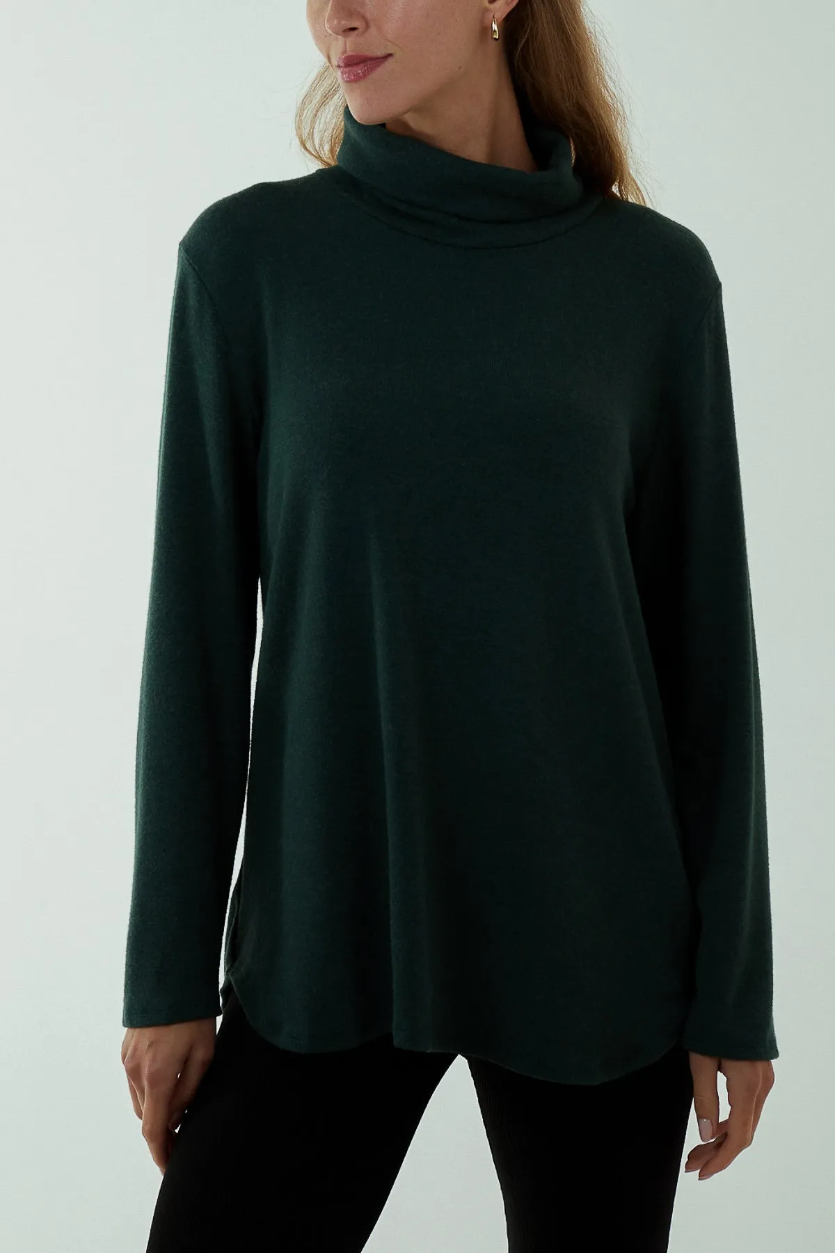 Roll Neck Fine Knit Jumper