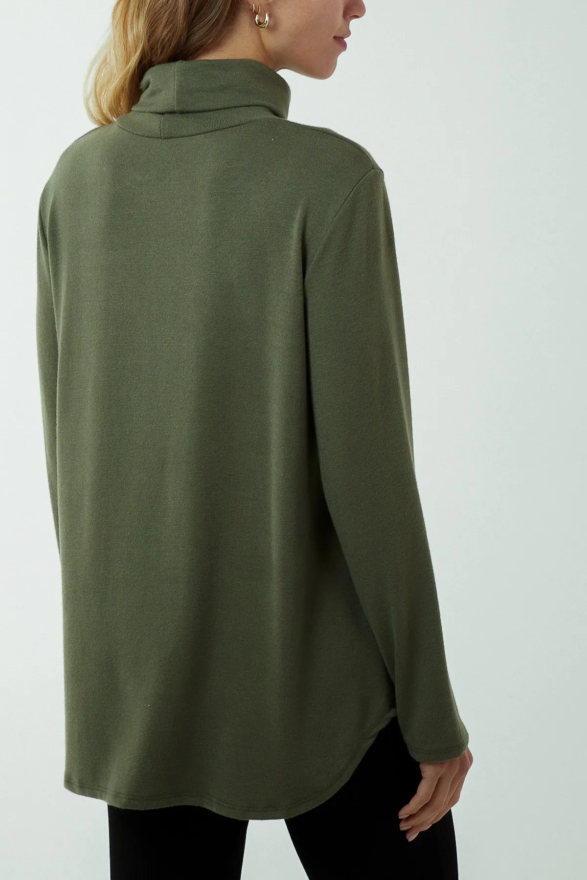 Roll Neck Fine Knit Jumper
