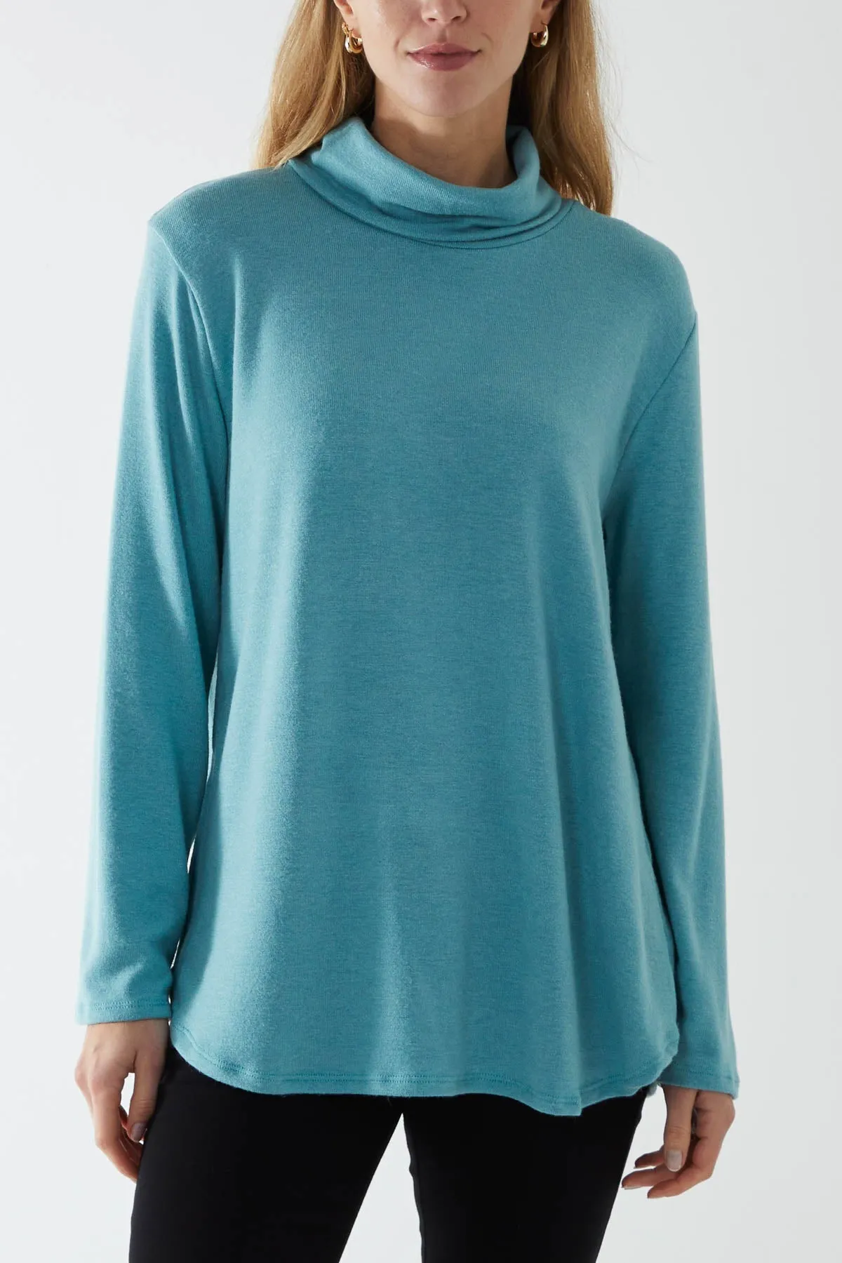 Roll Neck Fine Knit Jumper