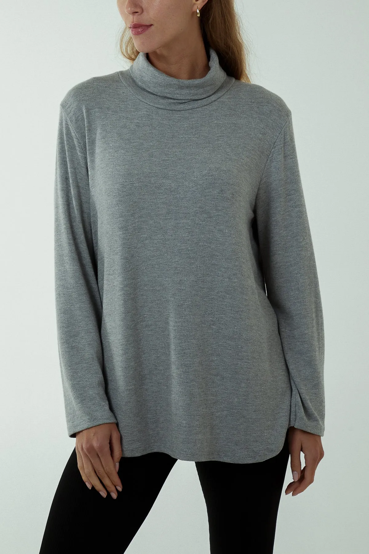 Roll Neck Fine Knit Jumper