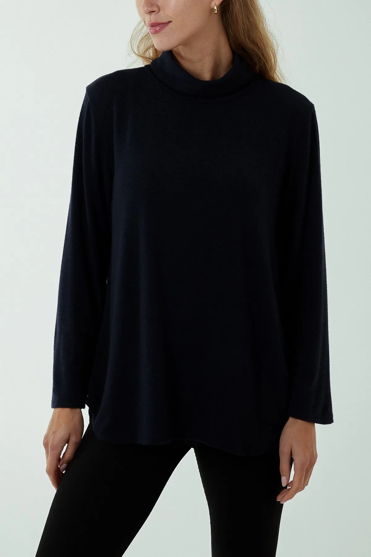 Roll Neck Fine Knit Jumper
