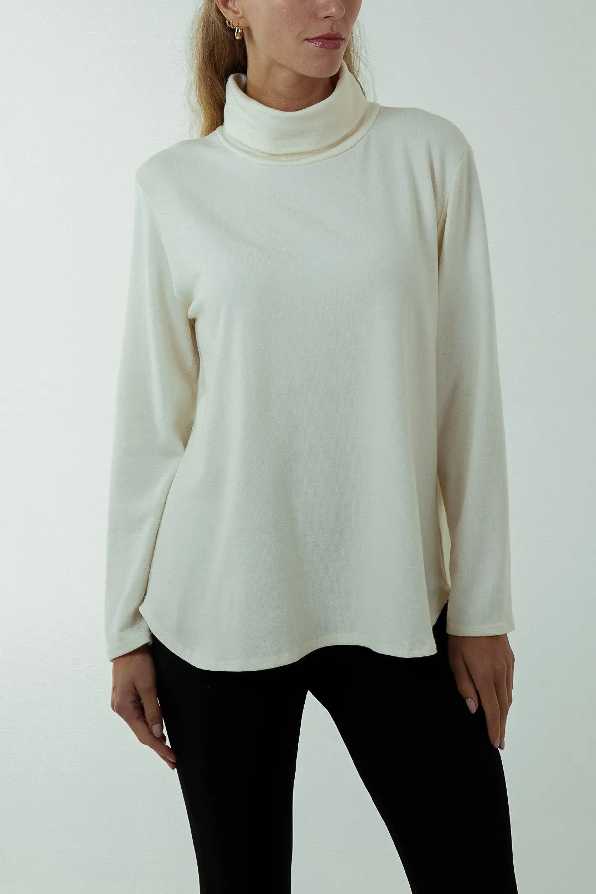 Roll Neck Fine Knit Jumper