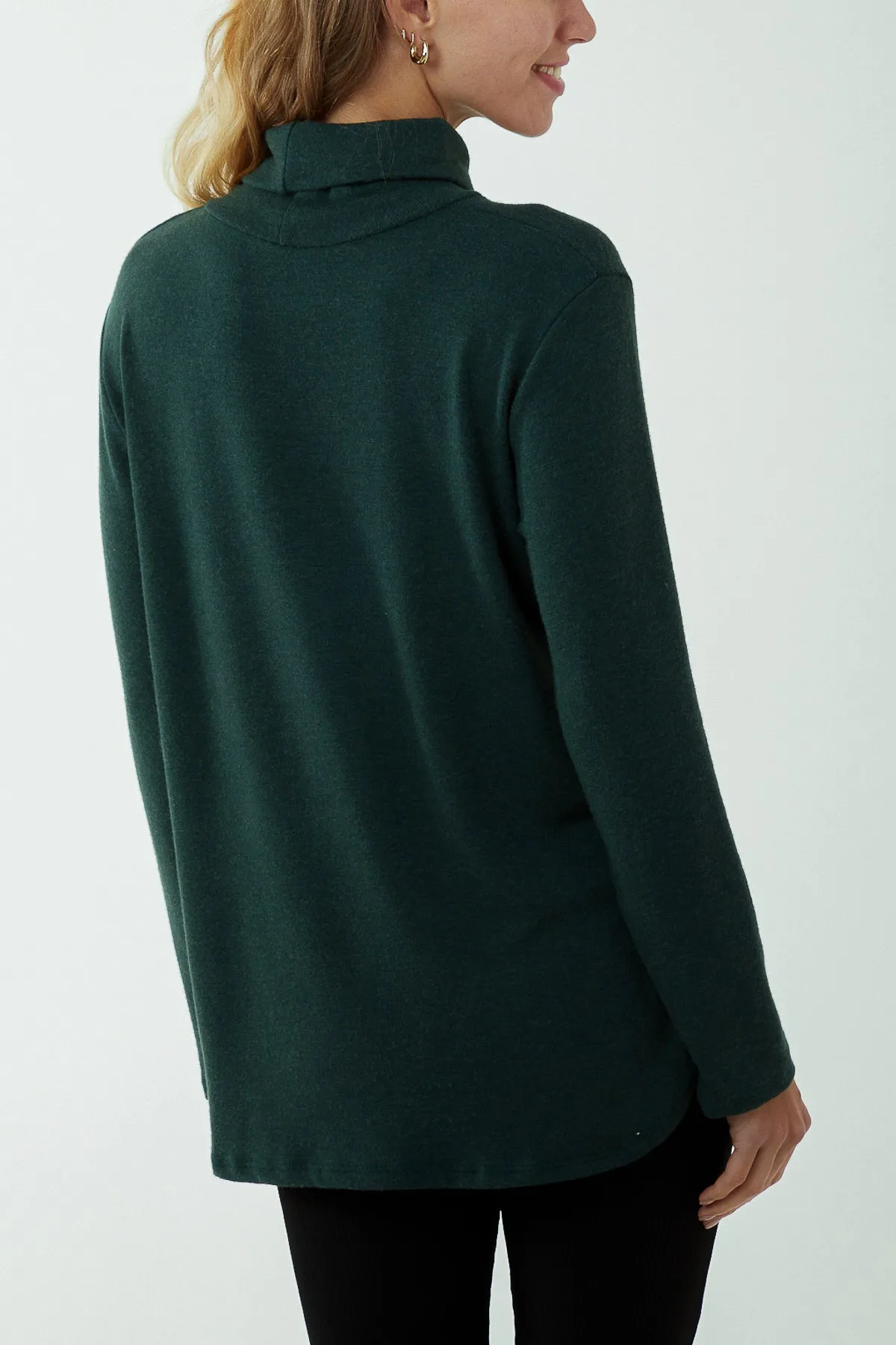 Roll Neck Fine Knit Jumper