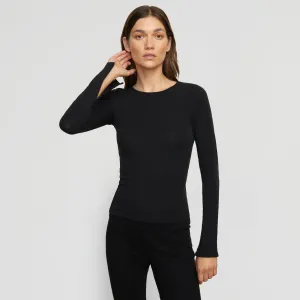 Ronit Zipper-Sleeve Crew-Neck Tee