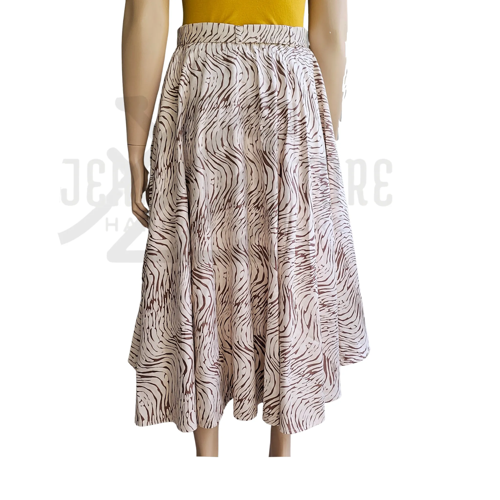 Rumi Asymmetry Plus-Size Swing Skirt - 01