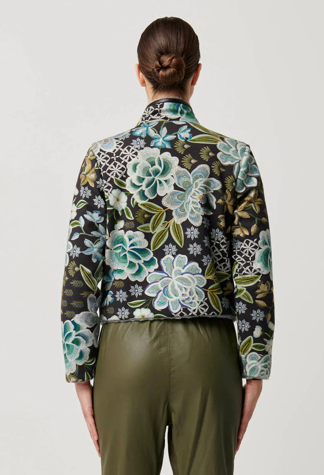 Rylie Reversible Print & Faux Fur Jacket | Dahlia fields