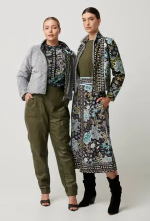 Rylie Reversible Print & Faux Fur Jacket | Dahlia fields