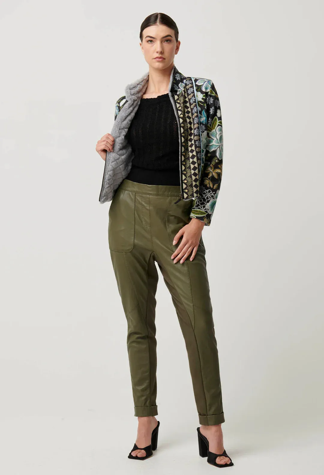 Rylie Reversible Print & Faux Fur Jacket | Dahlia fields