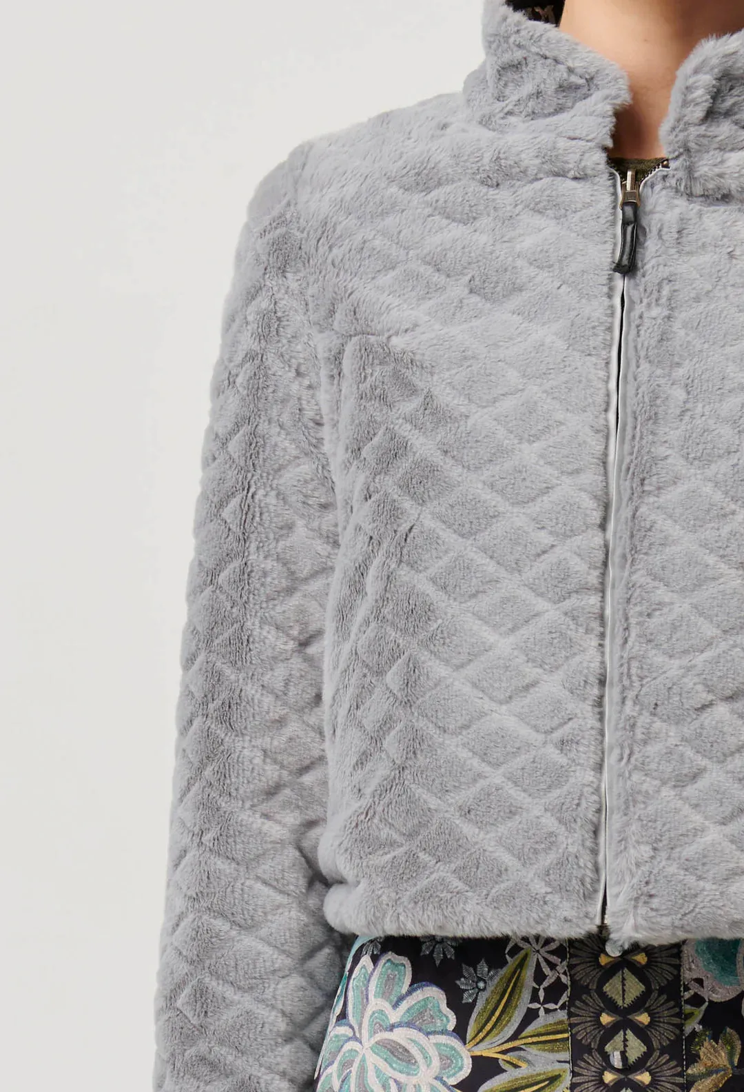 Rylie Reversible Print & Faux Fur Jacket | Dahlia fields