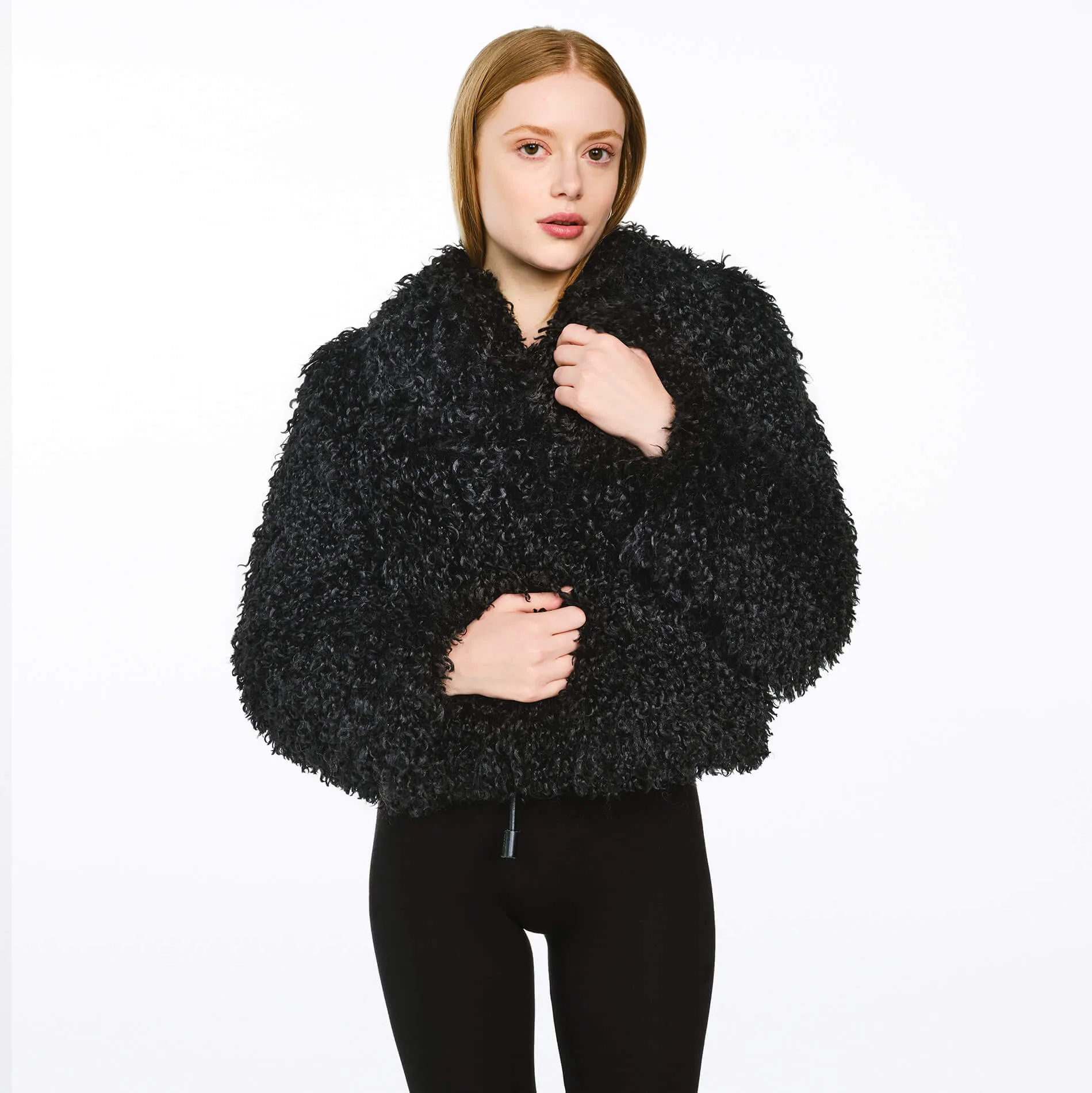 SCHWARZE FELLJACKE LUNA