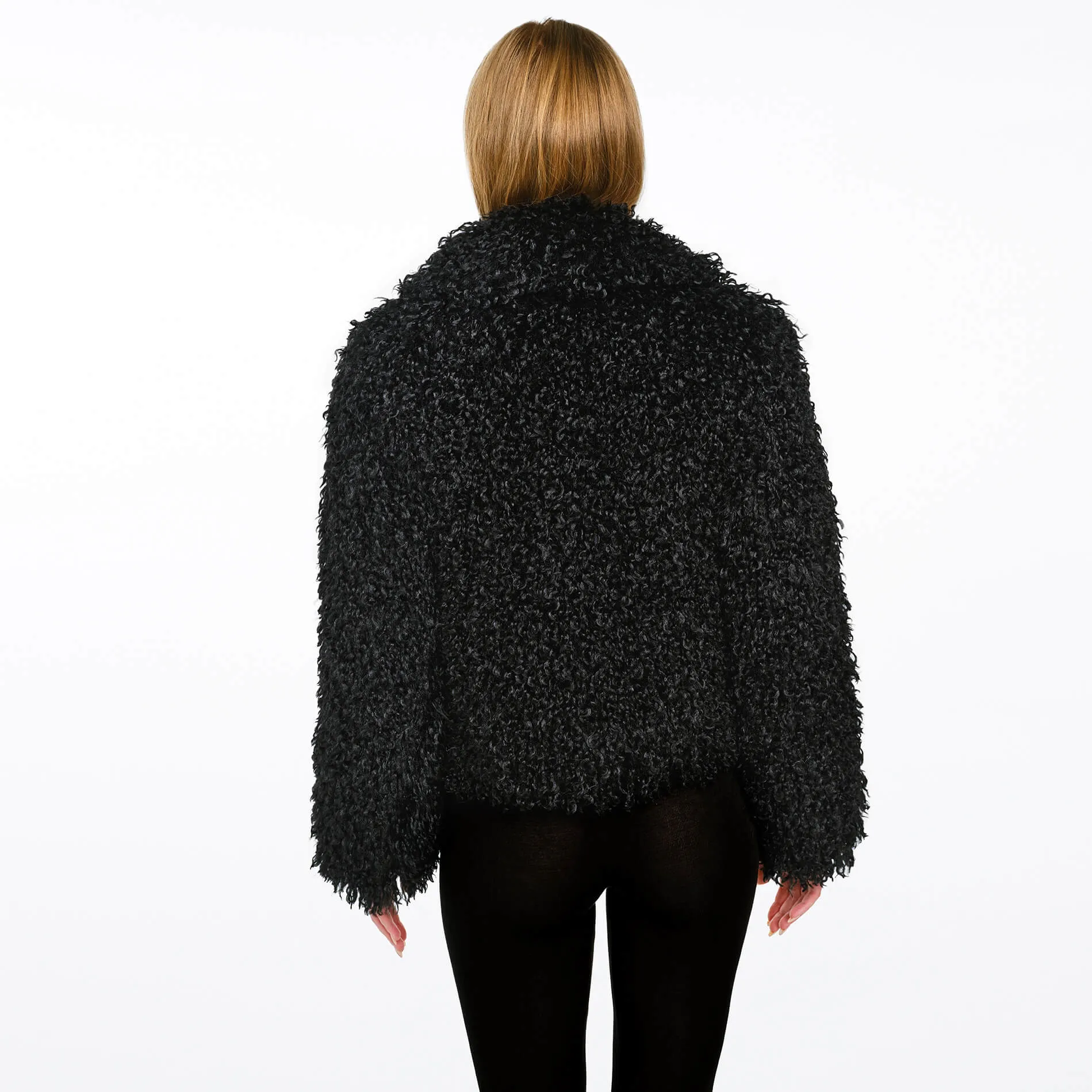 SCHWARZE FELLJACKE LUNA