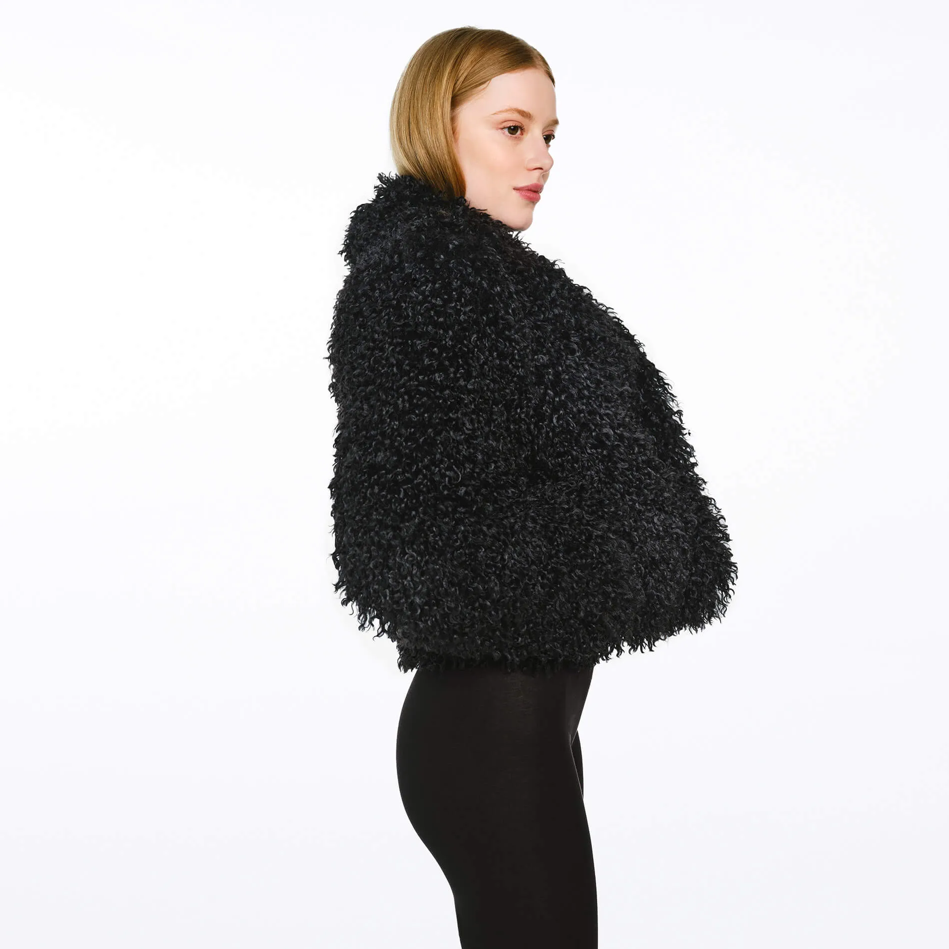 SCHWARZE FELLJACKE LUNA