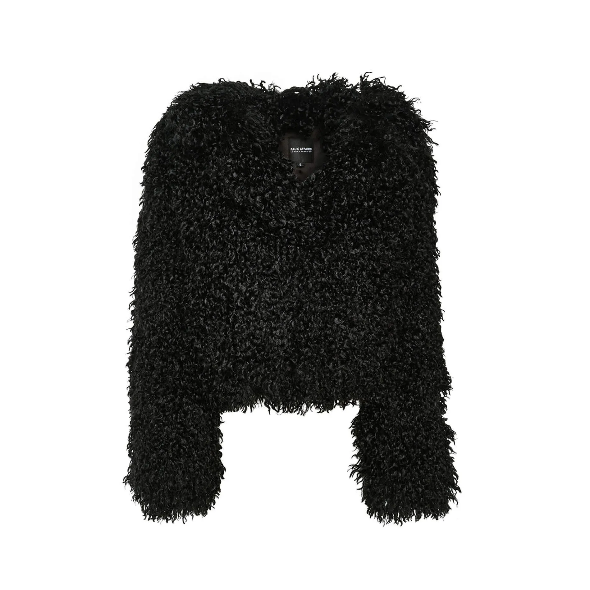SCHWARZE FELLJACKE LUNA