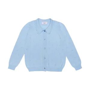 Seamless Knit Cardigan Kirby, Blue
