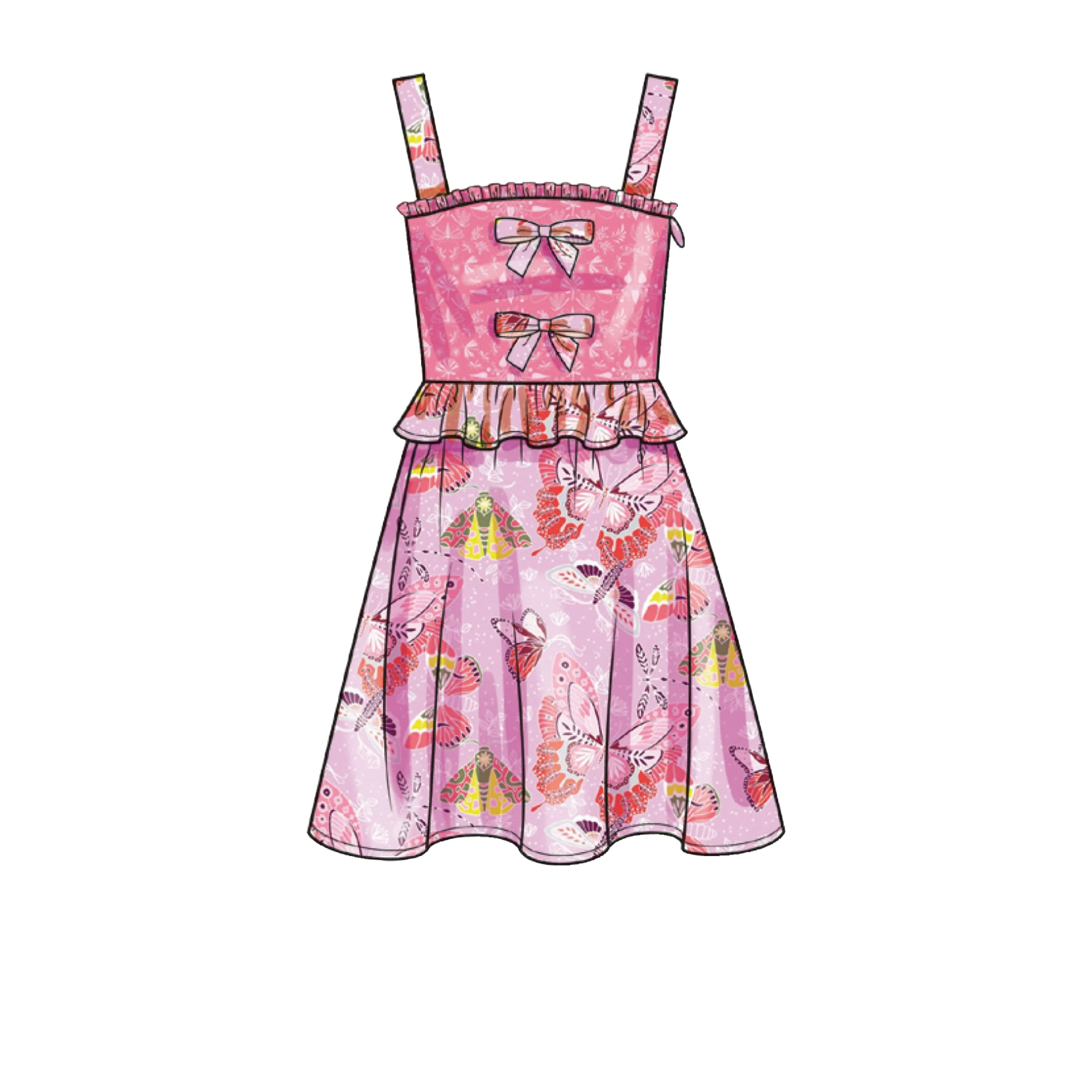 Simplicity Pattern 9560 Child/Girl Dress, Top, Skirt