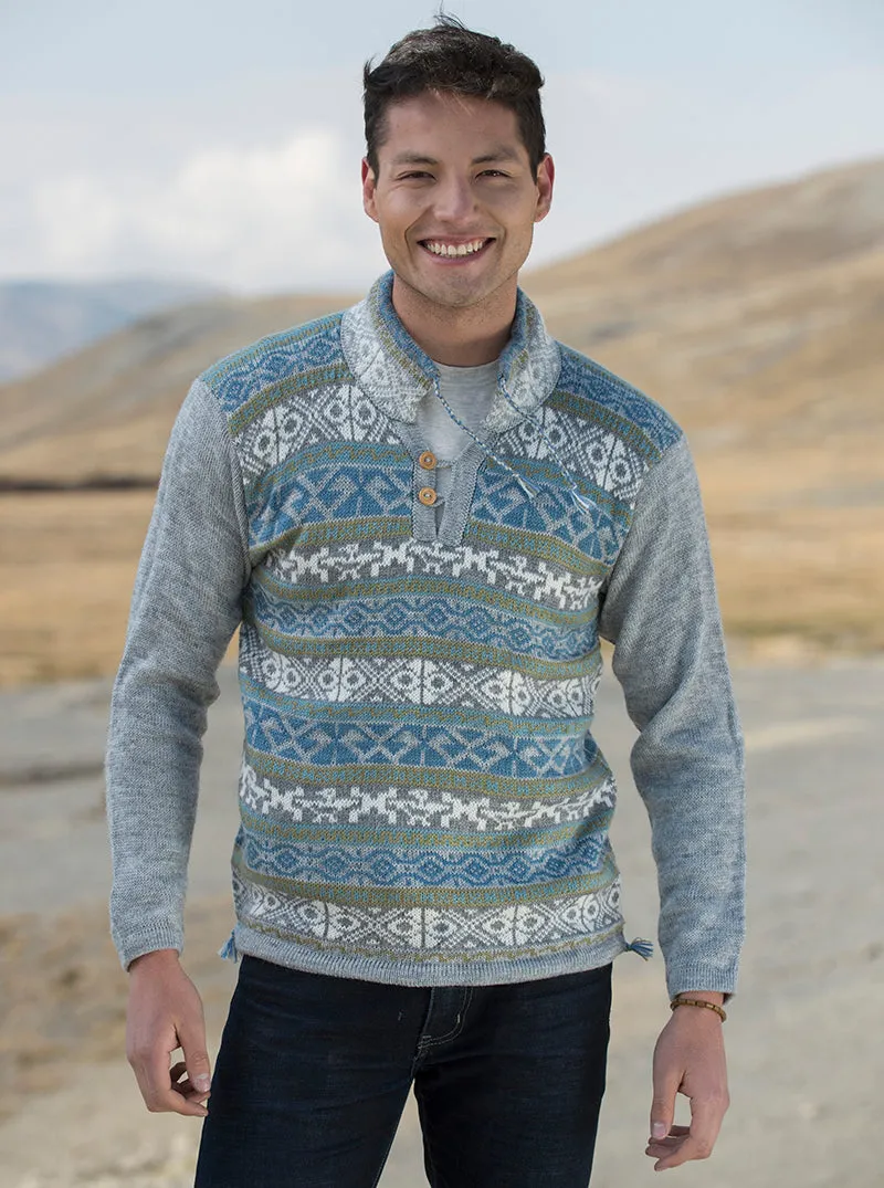 Ski Fair Isle Alpaca Sweater for Men