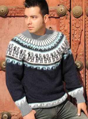 Ski Fair Isle Alpaca Sweater for Men