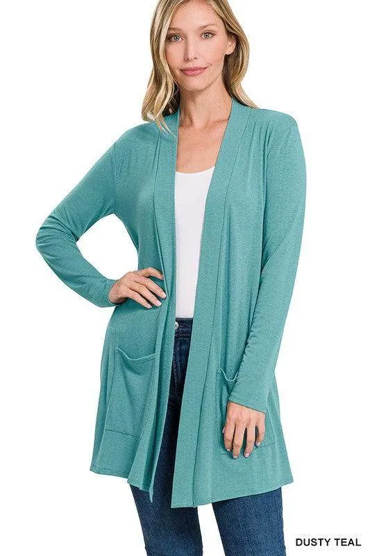 Slouchy Pocket Open Cardigan