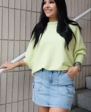 Slouchy Sweater - Pale Lime