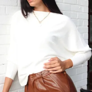 Slouchy Sweater - White