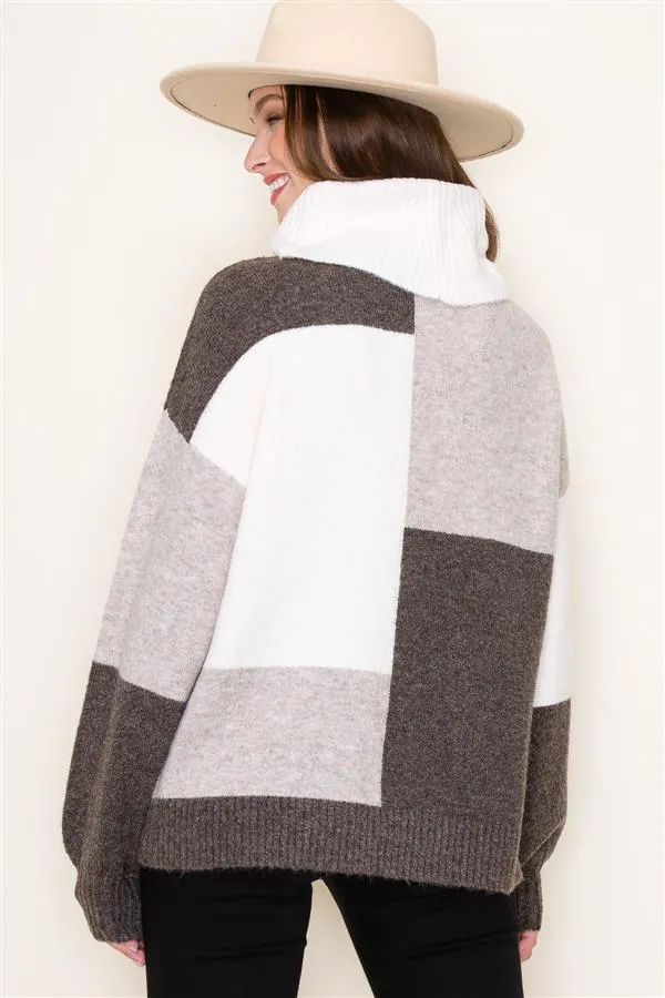 Slouchy Turtleneck Sweater