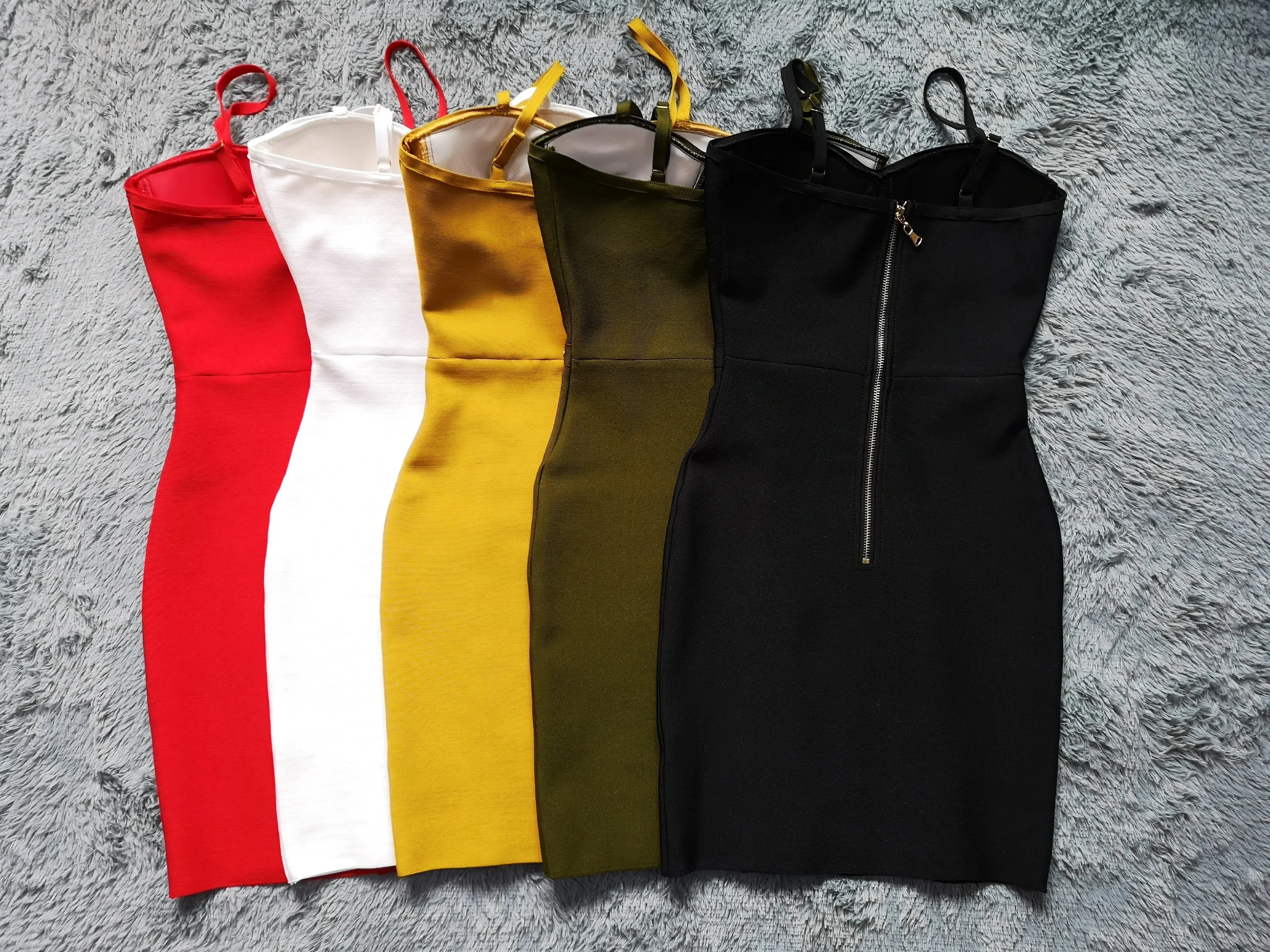 Spaghetti Strap Mini Sleeveless Striped Bandage Dress