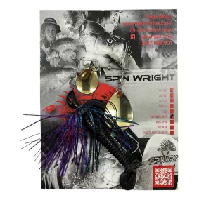Spin Wright 1/4oz Spinnerbait Double Colorado with 2.5" Paddle Tail