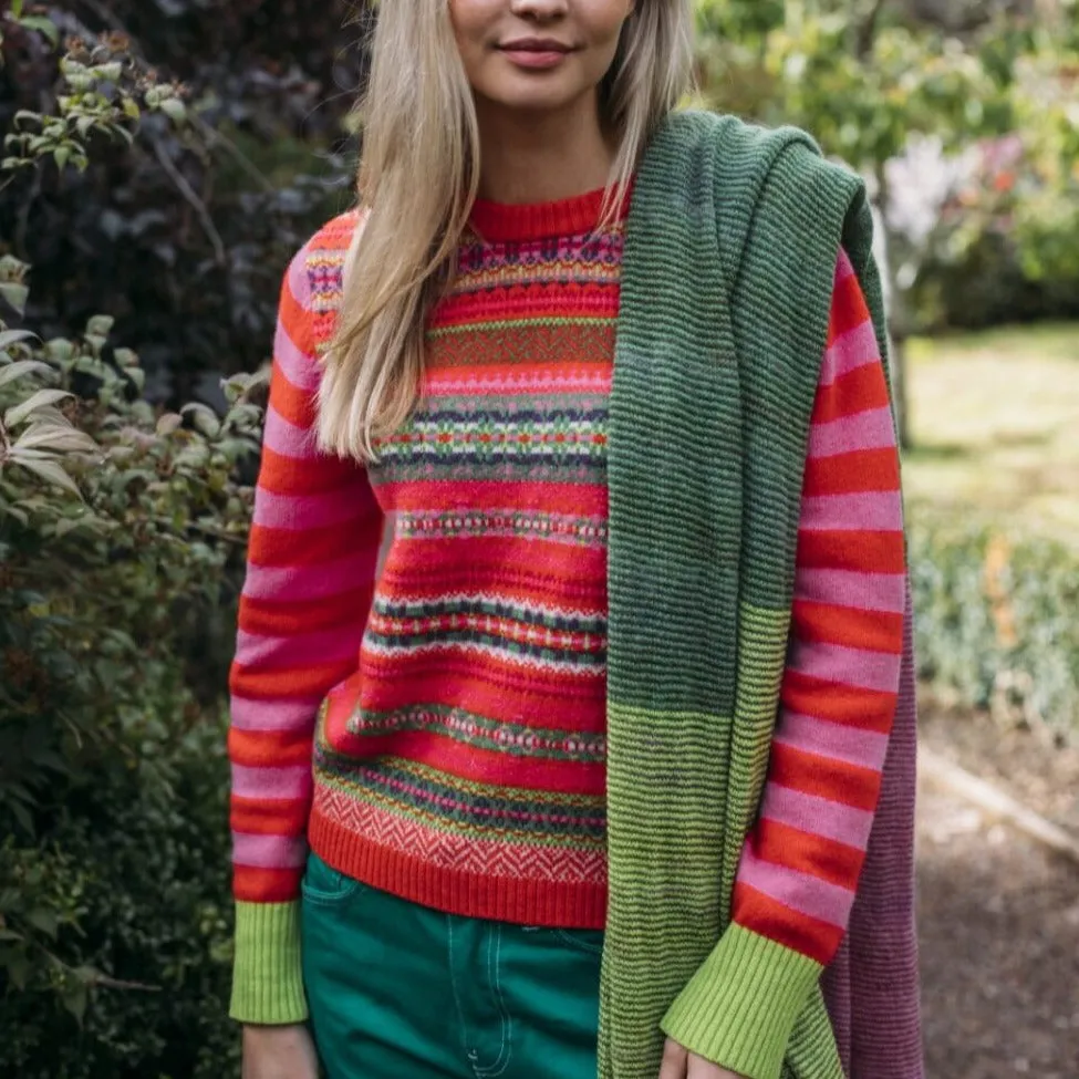 Stobo Fair Isle Sweater - Rosa
