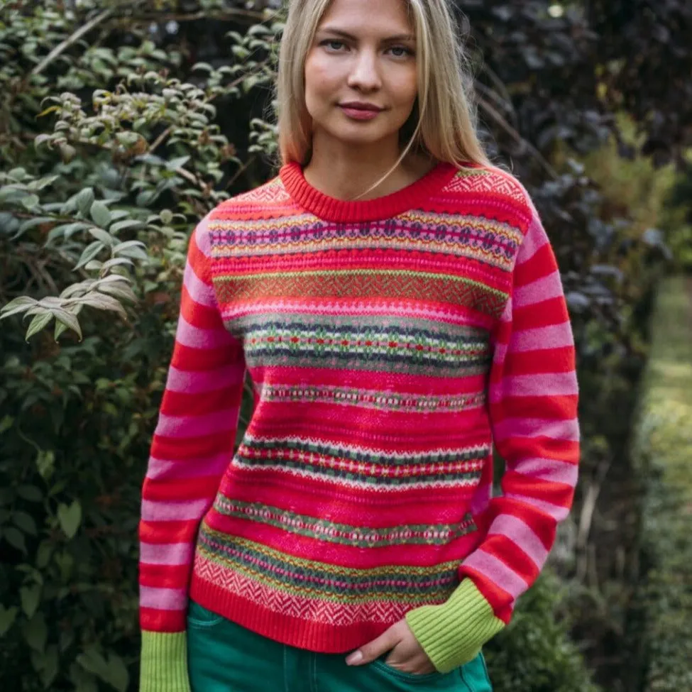 Stobo Fair Isle Sweater - Rosa