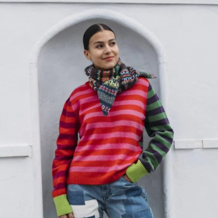 Stobo Stripe Sweater - Rosa