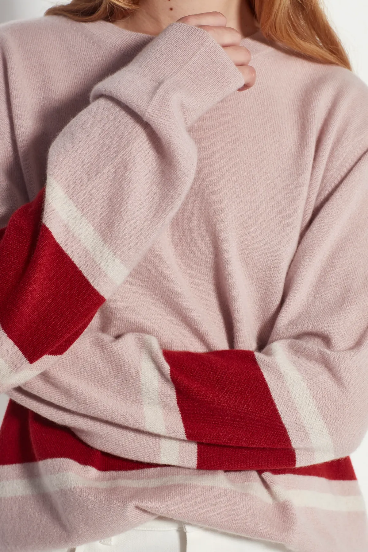 STRIPE CREW SWEATER